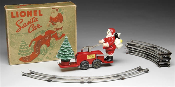 LIONEL SANTA HANDCAR W/ OB                                                                                                                                                                              