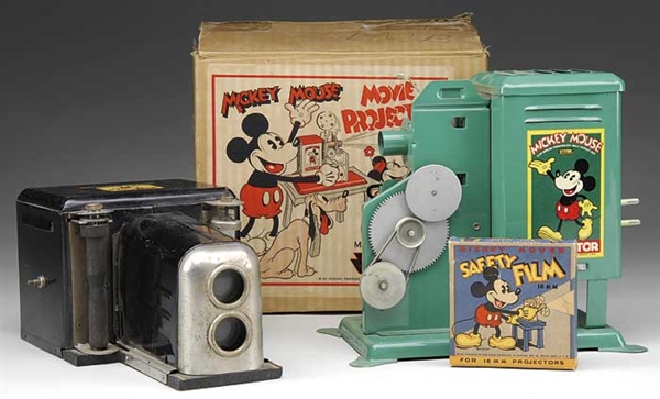 TWO MICKEY MOUSE EARLY MOVIE PROJECTORS                                                                                                                                                                 
