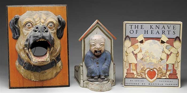 DOG BALL TOSS/FIGURAL NUTCRACKER & PARRISH BOOK                                                                                                                                                         