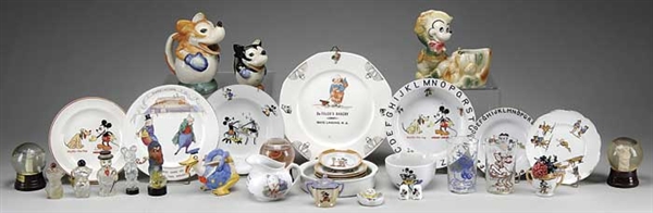 GLASS & CHINA INCLUDING COMIC CHARACTER                                                                                                                                                                 