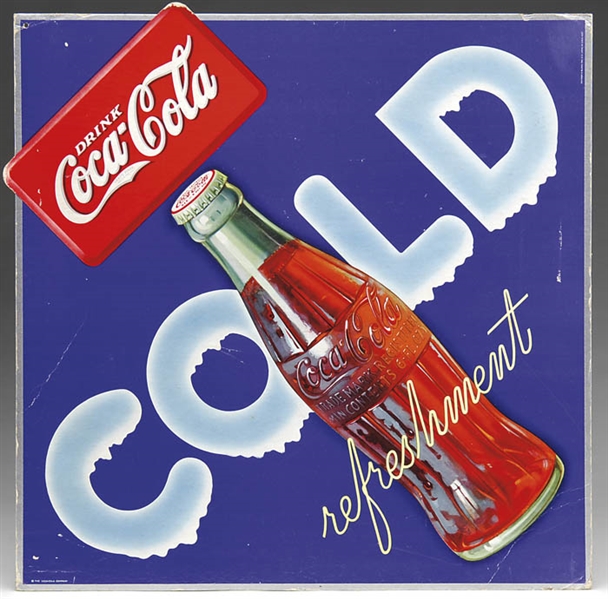 1937 COCA-COLA CARDBOARD SIGN                                                                                                                                                                           