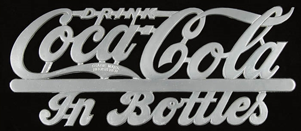 COCA-COLA METAL SCRIPT TRUCK SIGN                                                                                                                                                                       