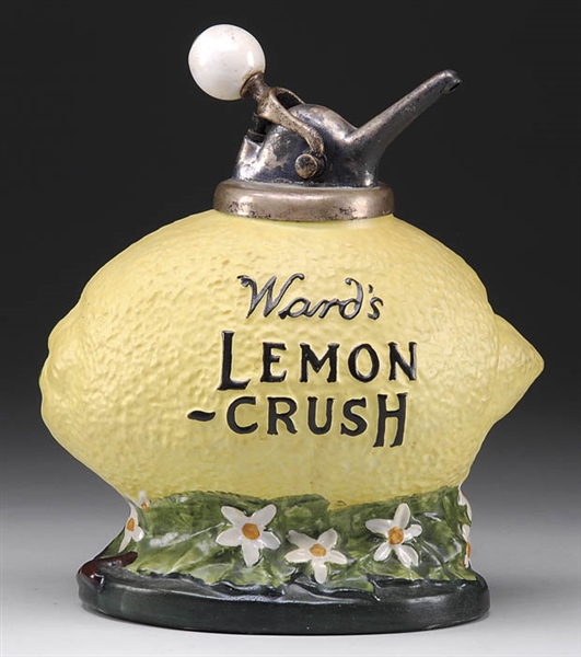 WARDS LEMON CRUSH CERAMIC SYRUP DISPENSER                                                                                                                                                              