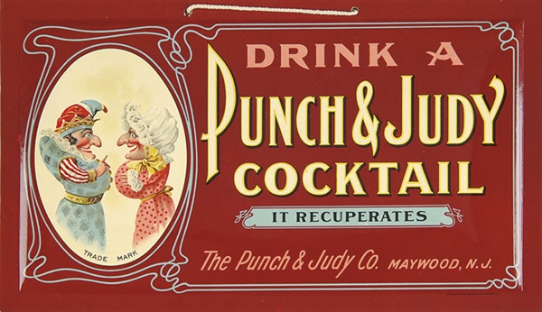 PUNCH & JUDY CELLULOID SIGN                                                                                                                                                                             