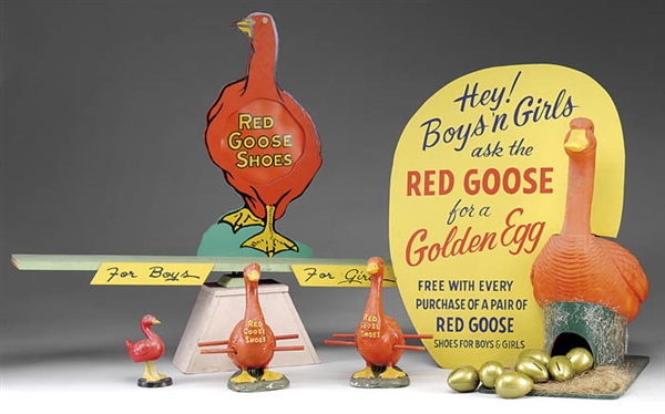 LOT OF 5 RED GOOSE SHOES STORE DISPLAYS                                                                                                                                                                 