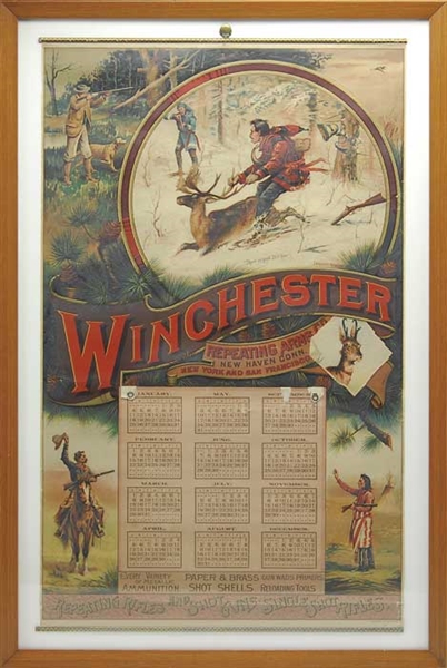 WINCHESTER CALENDAR 1891                                                                                                                                                                                