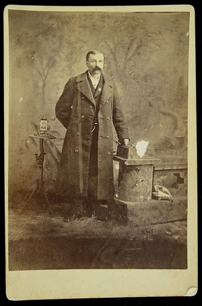 LAWMAN PHOTO CARD, CA 1870S                                                                                                                                                                             