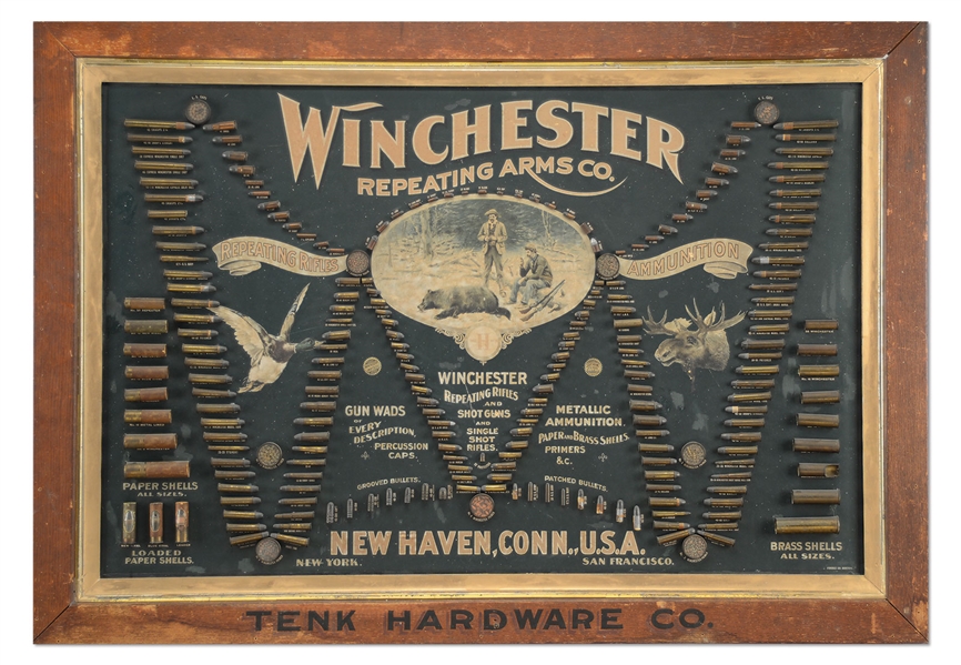 WINCHESTER "DOUBLE W" BULLET BOARD 1891                                                                                                                                                                 