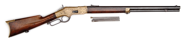 WINCHESTER 1866, ENG 44 RF RIFLE, SN 38542                                                                                                                                                              