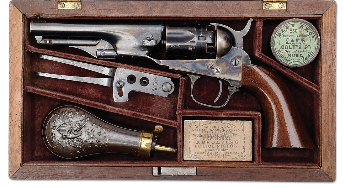 CASED COLT 1862 POLICE, SN 4386                                                                                                                                                                         