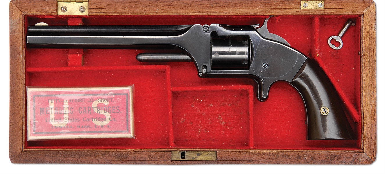 CASED S&W NO 2 ARMY, CAL 32 RF, SN 24555                                                                                                                                                                