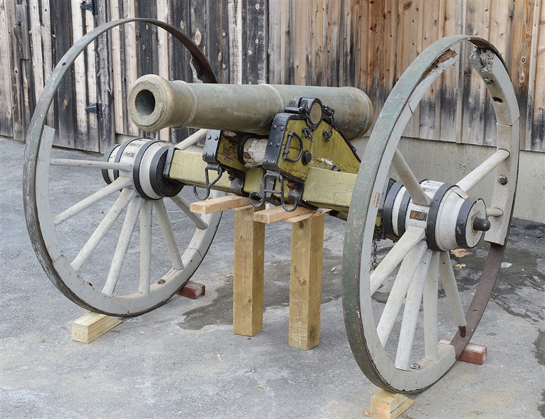 CIVIL WAR "US" MODEL 1841 CANNON AND CARRIAGE                                                                                                                                                           