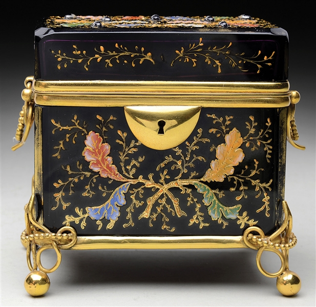 MOSER DECORATED JEWELRY CASKET                                                                                                                                                                          