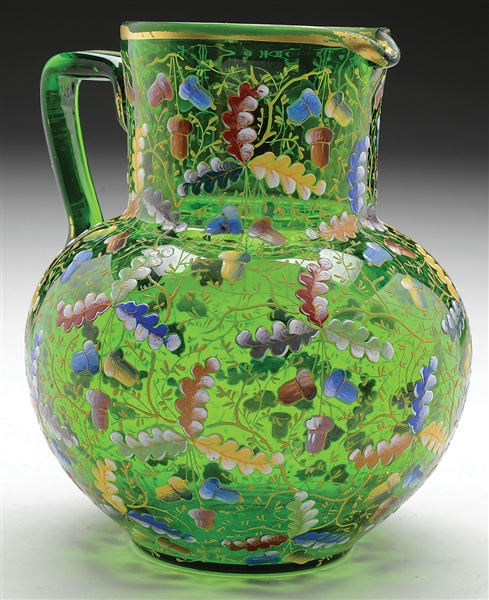 MOSER DECORATED PITCHER                                                                                                                                                                                 