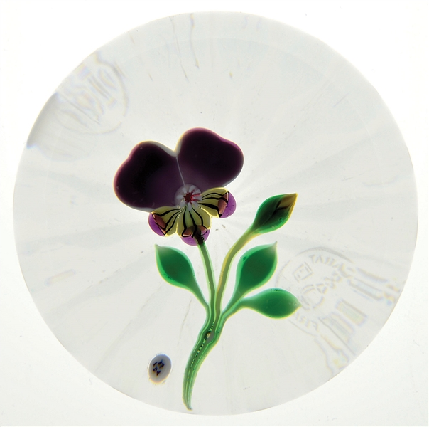BACCARAT PANSY PAPERWEIGHT                                                                                                                                                                              