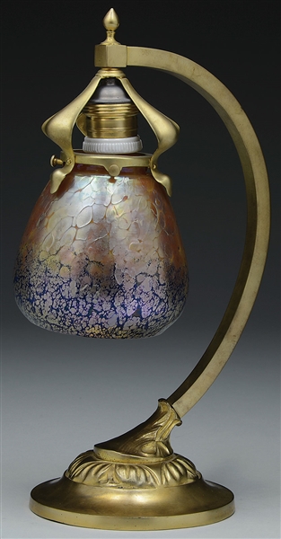 AUSTRIAN ART GLASS DESK LAMP                                                                                                                                                                            