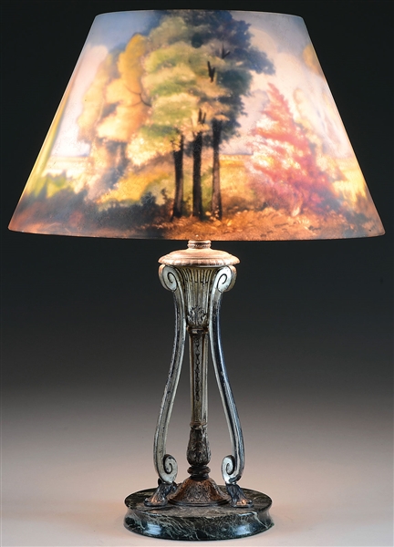 PAIRPOINT REVERSE PAINTED TABLE LAMP                                                                                                                                                                    