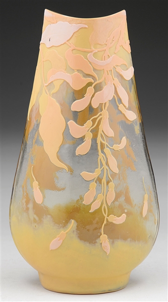 EARLY GALLE FRENCH CAMEO VASE                                                                                                                                                                           