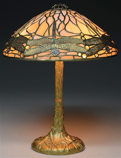 TIFFANY DRAGONFLY TABLE LAMP                                                                                                                                                                            