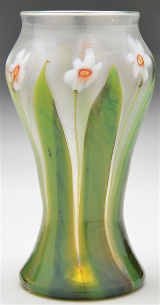 TIFFANY FLORAL PAPERWEIGHT VASE                                                                                                                                                                         