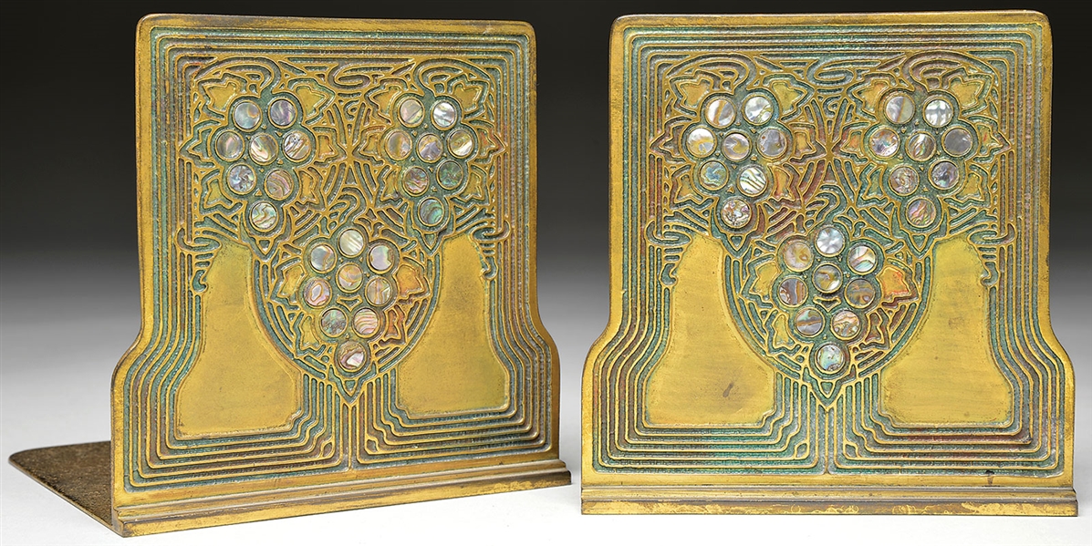 TIFFANY ABALONE BOOKENDS                                                                                                                                                                                