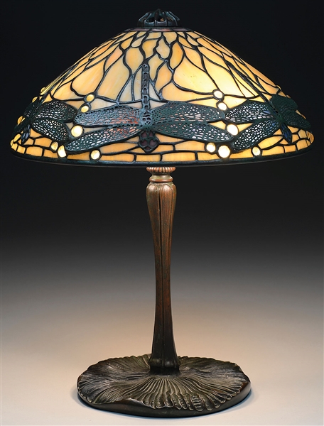 TIFFANY DRAGONFLY TABLE LAMP                                                                                                                                                                            