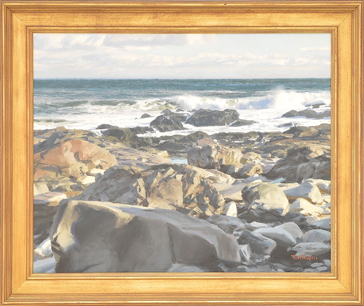 TOM HUGHES PAINTING, OGUNQUIT SURF                                                                                                                                                                      