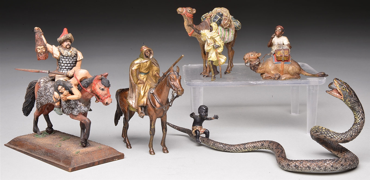 UNSIGNED, 5 SMALL AUSTRIAN BRONZES                                                                                                                                                                      