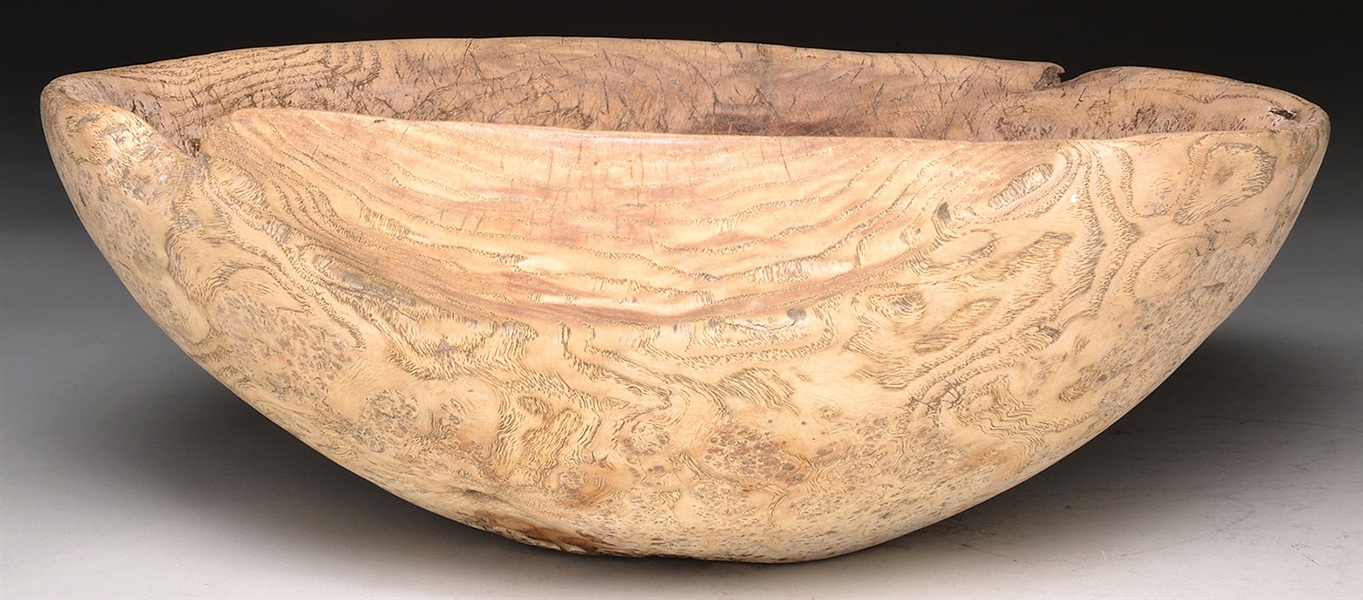 BURL ASH OVOID BOWL                                                                                                                                                                                     