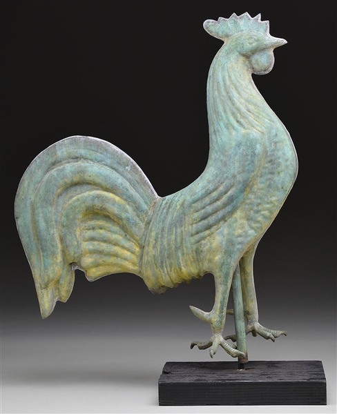 FULL BODIED COPPER ROOSTER WEATHERVANE                                                                                                                                                                  