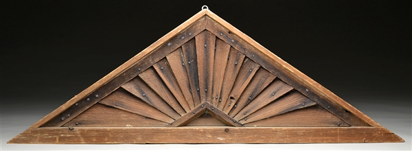 PINE ARCHITECTURAL PEDIMENT                                                                                                                                                                             