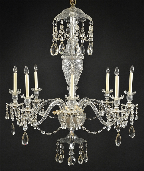 8 BRANCH LARGE CRYSTAL CHANDELIER                                                                                                                                                                       