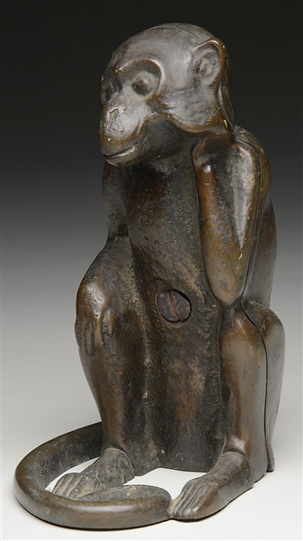 BRONZE MONKEY DOORSTOP                                                                                                                                                                                  