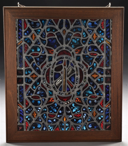 LEADED & STAINED GLASS WINDOW                                                                                                                                                                           