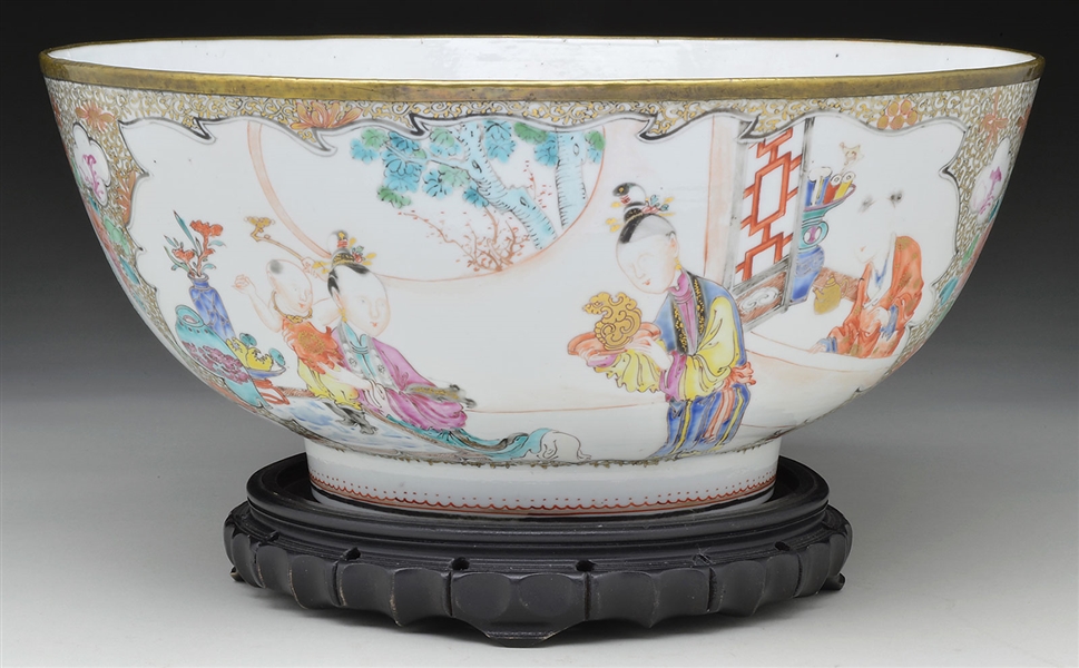 CHINESE EXPORT PUNCH BOWL                                                                                                                                                                               