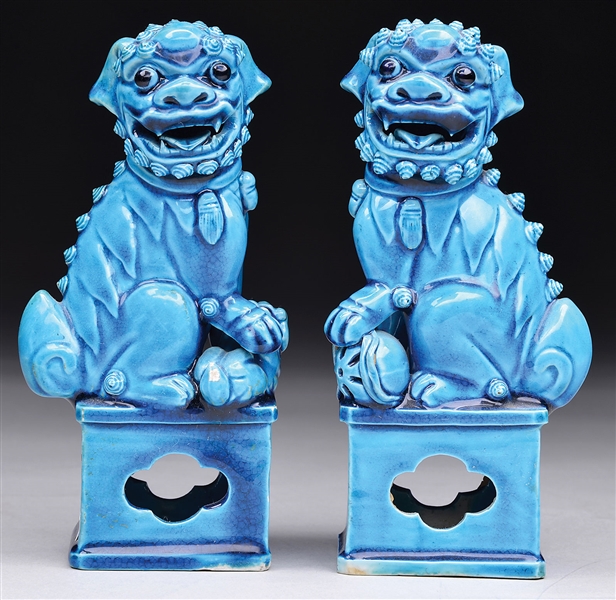 PR TURQUOISE FOO DOGS                                                                                                                                                                                   