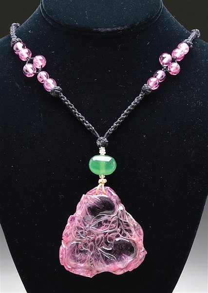 AMETHYST & HARDSTONE PENDANT                                                                                                                                                                            