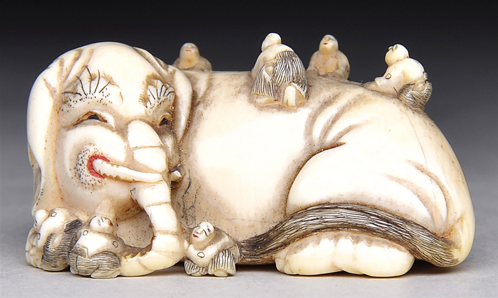 ELEPHANT NETSUKE                                                                                                                                                                                        