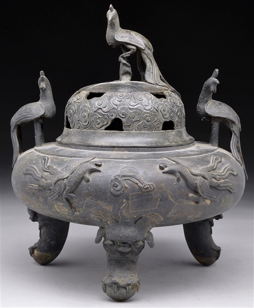 LG JAPANESE BRONZE CENSER                                                                                                                                                                               