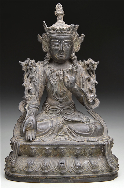 BRONZE BUDDHIST IMAGE                                                                                                                                                                                   