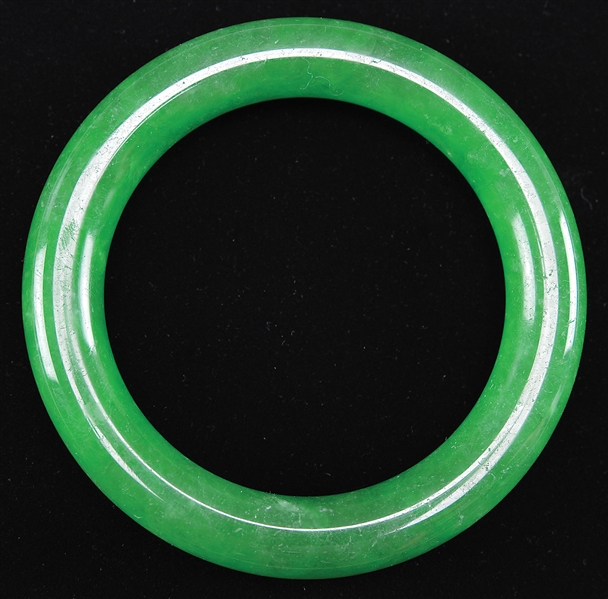 NATURAL JADEITE BRACELET W/ APP                                                                                                                                                                         