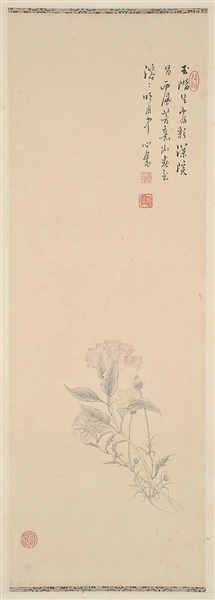 HANGING SCROLL, FLOWER (PU XINYU)                                                                                                                                                                       