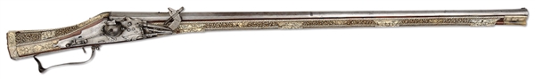 WHEEL LOCK HIGHLY DECORATED MUSKET OF ROYAL GUARD                                                                                                                                                       