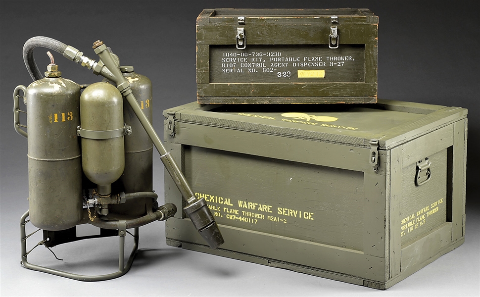 WWII USGI ORIG M2-2 FLAMETHROWER                                                                                                                                                                        