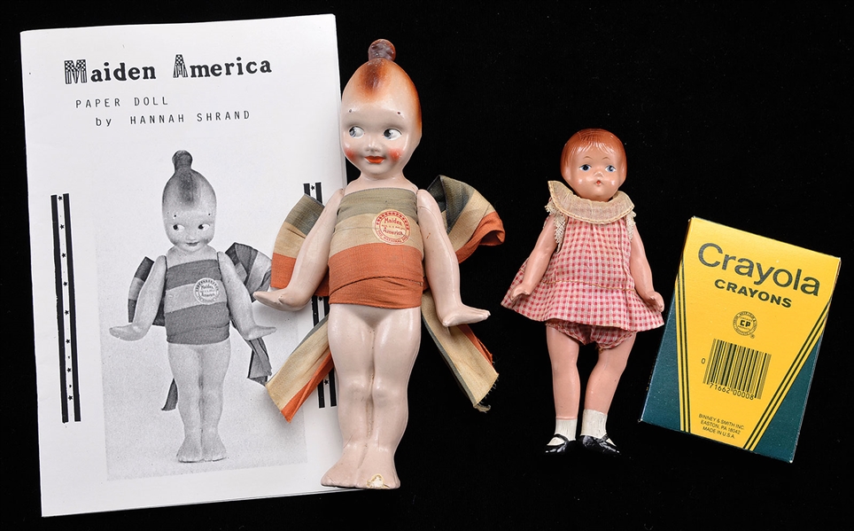 2 AMERICAN COMPOSITION DOLLS                                                                                                                                                                            
