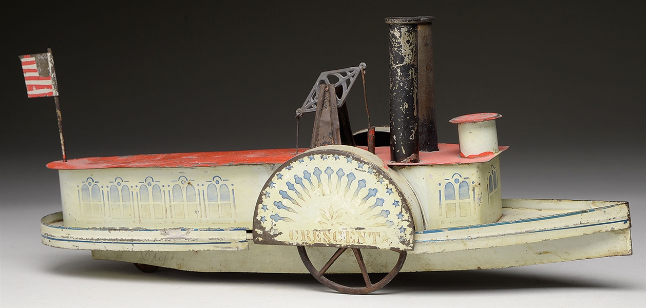GEORGE BROWN "CRESCENT" PADDLE WHEEL TIN BOAT                                                                                                                                                           