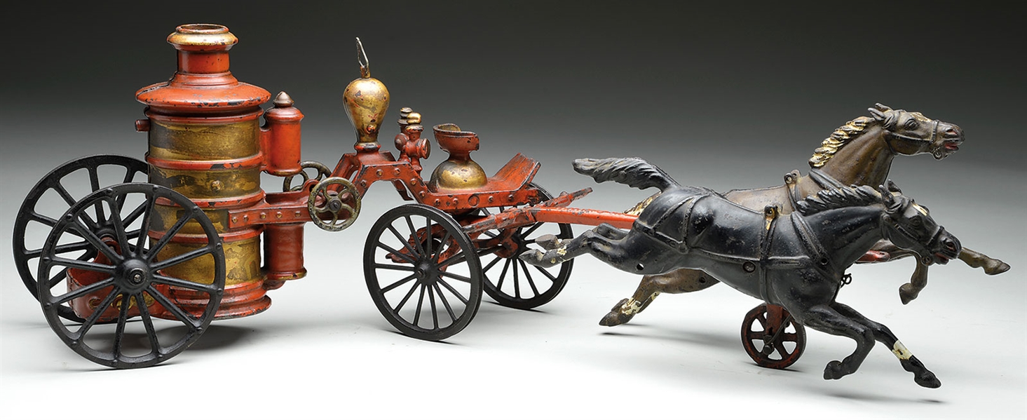 OVERSIZED IVES HORSE DRAWN FIRE PUMPER                                                                                                                                                                  