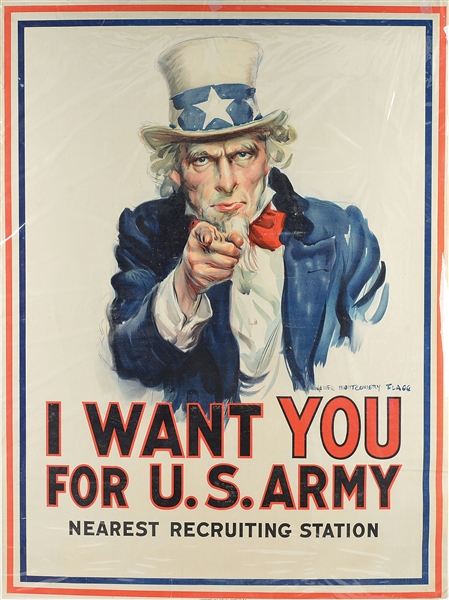 WWI UNCLE SAM 1917 POSTER BY J. MONTGOMERY FLAGG                                                                                                                                                        