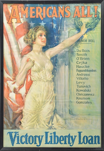 WWI VICTORY LIBERTY LOAN POSTER BY H.C. CHRISTY                                                                                                                                                         