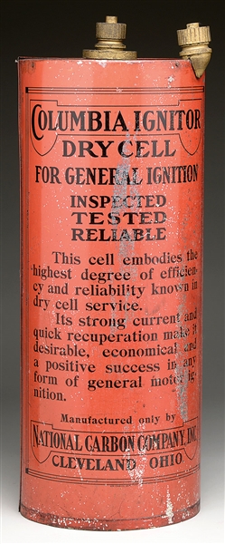 COLUMBIA DRY CELL BATTERY TIN STORE DISPLAY                                                                                                                                                             